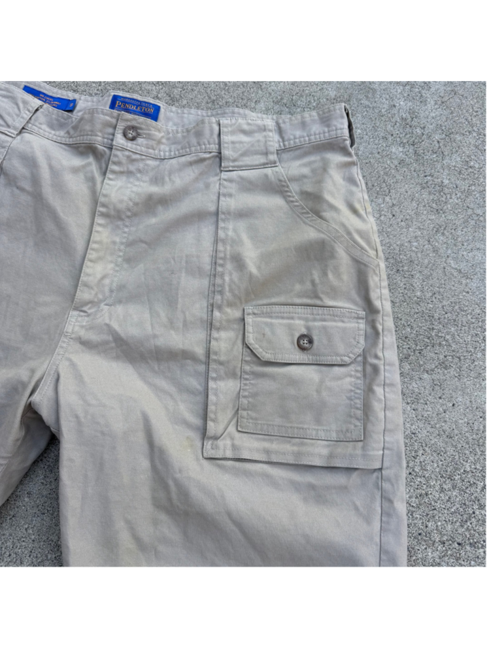 Pendleton Men’s Khaki Cargo Utility Shorts Waist Size 40 - Picture 3 of 10